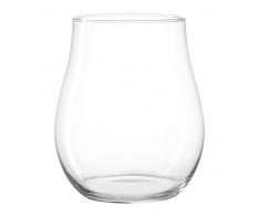 Leonardo Giardino 010254 Photophore en Verre Transparent Fait Main Hauteur 27 cm DiamÃ¨tre 23 cm