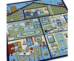 Sens Kids Rugs Tapis Maison de Poupée, Polyester, Multicolore, 100 x 100 cm
