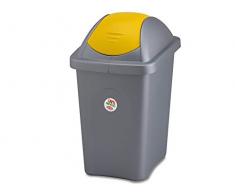 Stefanplast Poubelle à Bascule Lt.60 Silver/Cop. GI