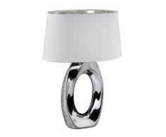 Reality Leuchten R50521089 TABA Lampe de table, Argent métallique