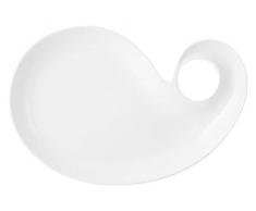 HOTELWARE Goutte Plat, 29Â x 20Â cm, Porcelaine, Blanc