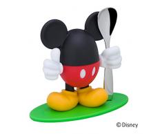 WMF - Coquetier avec cuillÃ¨re en Plastique Motif Mickey Mouse, Acier Inoxydable 18/10 Cromargan, argentÃ©, 13 x 11.5 x 11 cm