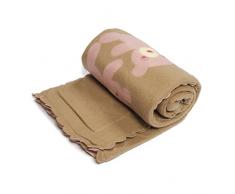 Thedecofactory 701105 Plaid, Polyester, Rose, 70 x 110 x 3 cm