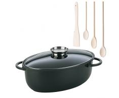 Kela 390223 Kerros Cocotte Ã Braiser, 8 liters, Noir
