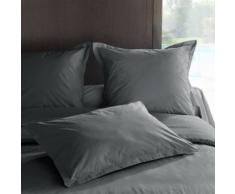 Vent du sud TOMANOIRAD Manoir Taie dOreiller Unie en Coton Percale Ardoise 65 x 65 cm
