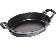 Staub 1302118 Plat Ovale Empilable Fonte Gris Graphite 21 cm