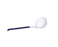 KRÃGER Karl 4710/B Louche Husum 10Â cm Louche, Acier Inoxydable, Blanc avec Bordure Bleue, 36, 5Â x 10Â x 0, 2Â cm