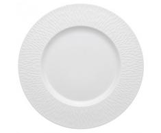 DEGRENNE - Boreal Satin Lot de 3 assiettes de prÃ©sentation, porcelaine 33 cm - Blanc
