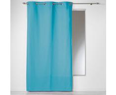 coton dintérieur rideau a oeillets 140x240 cm coton panama bleu