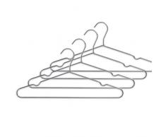 Zeller 17146 Lot de 4 cintres en métal 40 cm