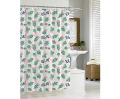 ZASKA Rideau de Douche 1,8 x 2 m avec 12 Anneaux Collection Â« Cactus Â», Multicolore, sans donnÃ©es
