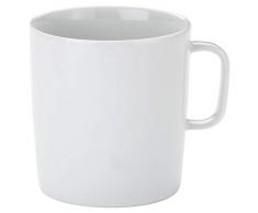 Alessi Ajm28/89 Platebowlcup Mug en Porcelaine Blanche, Set de 4 PiÃ¨ces