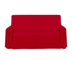 Soleil dOcre 112030 Panama Housse de Fauteuil en Coton Rouge 100 x 200 x 60 cm