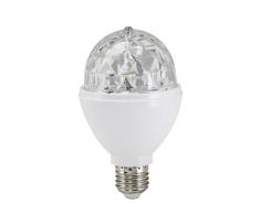 Briloner Leuchten 0528-003 Lampe LED disco - ampoule rotative - lumiÃ¨re multicolore faÃ§on boule Ã facettes - culot E27 - 3 W - 8 x 8 x 13 cm