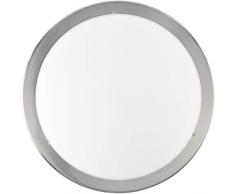 EGLO 82941 Plafonnier, E27, Acier inoxydable, Blanc