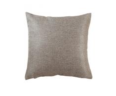NATTE coussin effet natté 45 x 45cm fermeture à glissière coloris GRIS