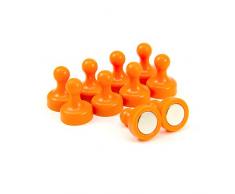 Magnet Expert Haute puissance orange Quille Aimant - Bureau et réfrigérateur (19mm de diamètre x 25 mm de haut) (paquet de 10)