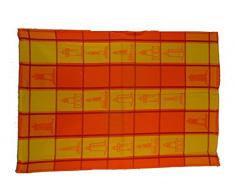 Comptoir du Linge CDL6TCORPHO Coralie Lot de 6 Torchons de Cuisine Coton Orange 70 x 50 x 0,5 cm
