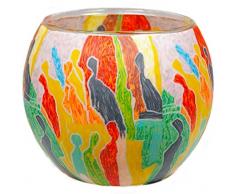 Him CC218 photophore Verre Personnes (People), Multicolore, 11x11x9 cm