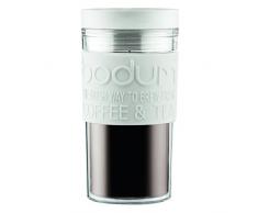 BODUM - 11684-913S - Mug de voyage isotherme en plastique -couvercle à vis - hermétique - 0.35 l - Blanc