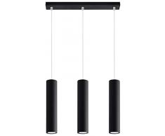 Sollux Lighting Lagos 3 Suspension en acier Noir