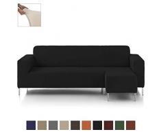 Eiffel Textile NÃ®mes Chaise LongueÂ âÂ Housse canapÃ© Bras Long Droite 280 x 195 x 2 cm Noir