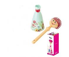 Vigar brosses Ã vaisselle en forme de poupÃ©e, rouge et bleu 7,5 x 7,5 x 24,5 cm