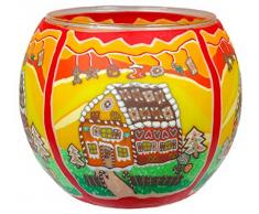 Him CC266 photophore Verre Maison de Pain dÃ©pice (Gingerbread House), Multicolore, 11x11x9 cm