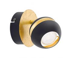 Eglo Lampe Applique murale/plafonnier 1 ampoule. Noir/dorÃ©