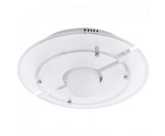 Eglo 92798 Plafonnier, Verre, G9, Argent, Blanc