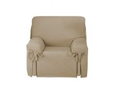 Martina Home Housse de canapé à nœuds 1 Place Camel