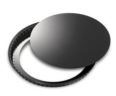 Küchenprofi Moule à Tarte, Tôle dacier, Noir, 24 x 24 x 3 cm