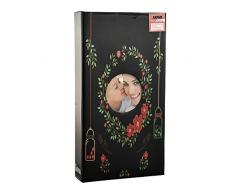 Arpan Fashion Design 300 tient photo album pour 6x4 Photo no memo avec fenÃªtre - Floral noir