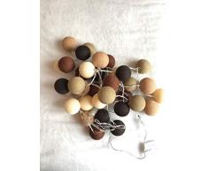 Les Merveilleuses dAugustine - Guirlande lumineuse 20 Boules Naturel