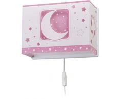 Dalber applique murale enfant Moonlight lune et étoiles Rose