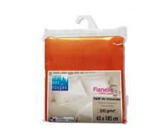 Nuit des Vosges 2227826 Caen Taie de Traversin Flanelle Unie/Coton Rouille 43 x 185 cm