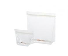 Full Circle FC16341C Lot de 2 Pochettes Zip Tuck, Plastique, Transparent, 18 x 18 x 3 cm