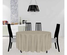 Soleil docre Galaxy Nappe, Polyester, Ecru, Diametre 180 cm