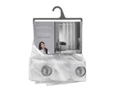 douceur dintÃ©rieur panneau a oeillets 140x240 cm voile metallise goldy gris/argent