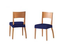 Housse pour chaise housse de chaise assise 24x30x6 cm bleu marine, 2 Unités