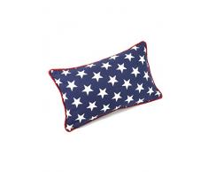 HomeMaison ImprimÃ©s EtoilÃ©s Coussin, Coton, Marine, 50x30 cm