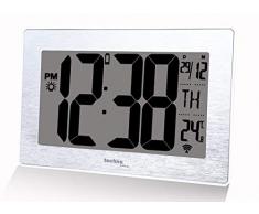 Technoline Petite et Moderne Horloge Murale Radio-pilotÃ©e Argent brossÃ©