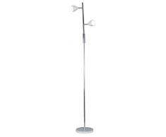 Naeve Leuchten Lampadaire LED, 2 pièces, métal, 3 W, chromé 19 x 19 x 145 cm 2034123