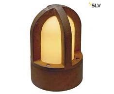 borne lumineuse extérieure - e27 - slv rusty cone borne, fonte rouillee, e14, max. 40w, ip54