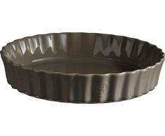 Emile Henry Plat Ã Tarte CÃ©ramique Gris Silex 24 x 24 x 5 cm