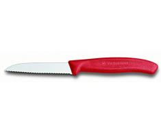 Victorinox 6.7431 Couteau dâOffice Tranchant denté, Acier Inoxydable, Rouge, 30 x 5 x 5 cm