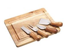 Kitchen Craft Master Class Artesa Plateau Ã Fromages, Acier Inoxydable, Brun/Argent, 32 x 32 x 22 cm