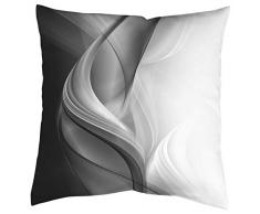 Home Fashion 66313â103Â Gris 50Â x 50Â cm Housse de Coussin Impression numÃ©rique, Velours Gris, 1Â x 50Â x 50Â cm