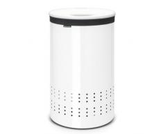 Brabantia 102264 Corbeille Ã Linge avec Couvercle Acier Blanc 38 x 38 x 63,5 cm