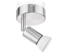 ledscom.de Plafonnier LUNARA, Ã Une Ampoule avec 340lm LED GU10 Ampoule, Blanche-Chaude